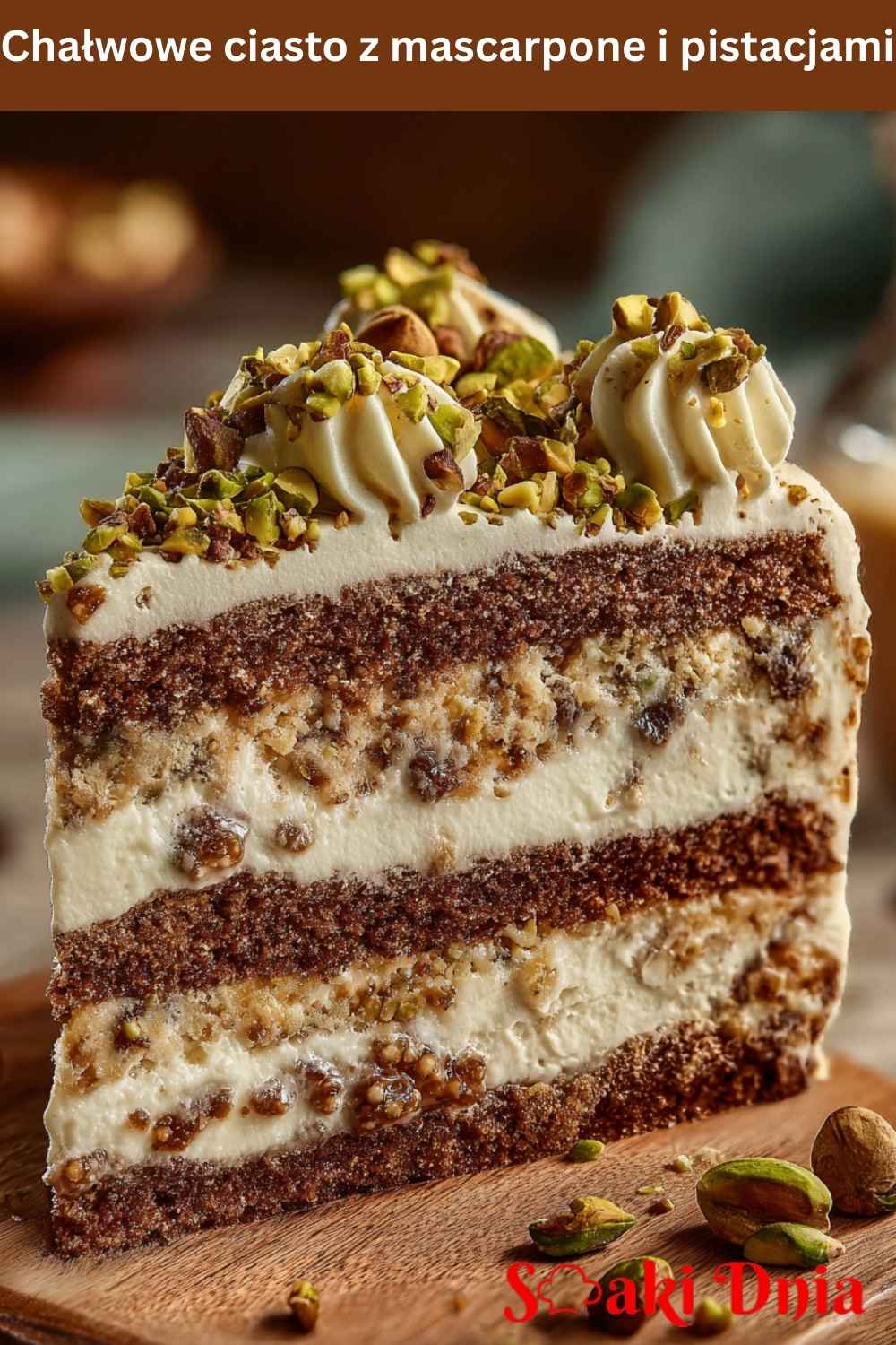 Chałwowe ciasto z mascarpone i pistacjami – idealny deser na wyjątkowe okazje