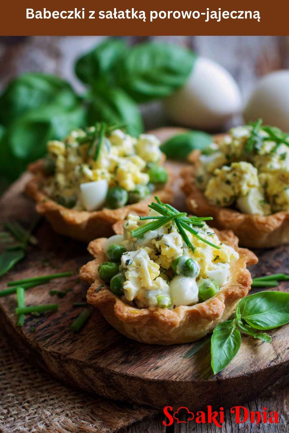 babeczki z sałatką porowo-jajeczną