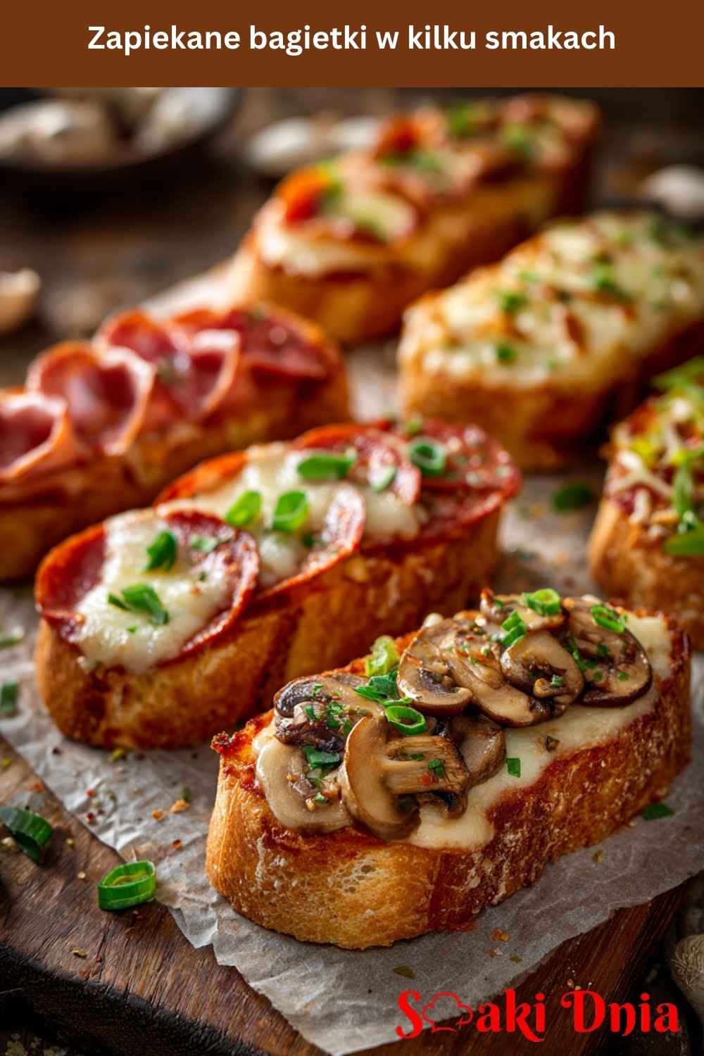 Zapiekane bagietki w kilku smakach