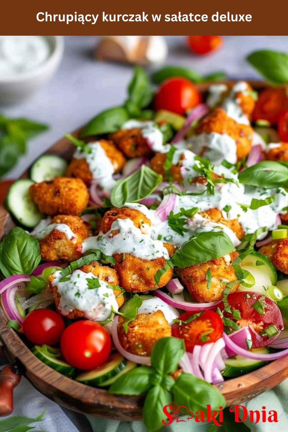 Chrupiący kurczak w sałatce deluxe