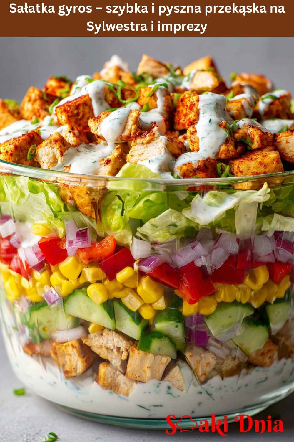 Sałatka gyros – szybka i pyszna przekąska na Sylwestra i imprezy