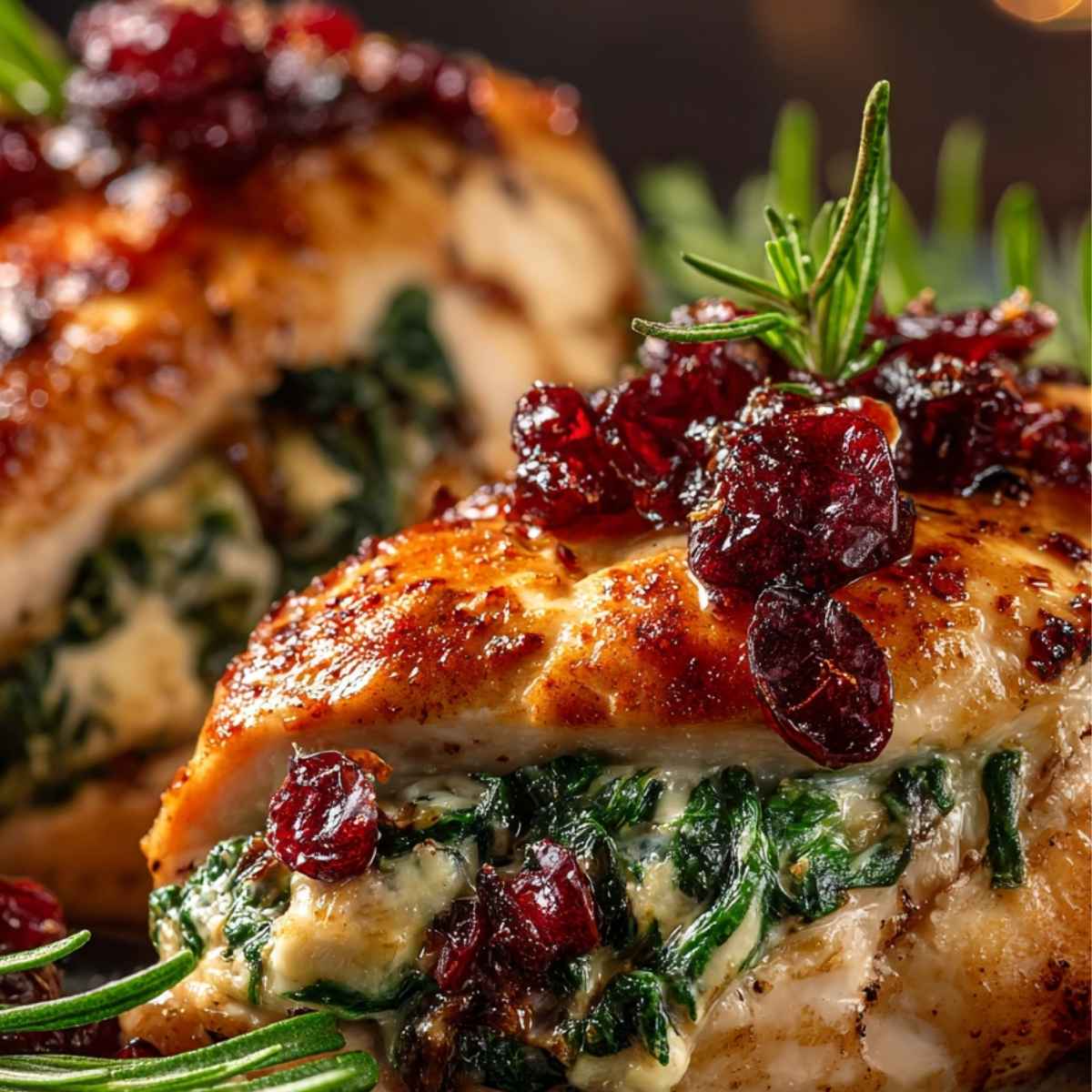 Piersi z kurczaka faszerowane szpinakiem i żurawiną – prosty przepis 5 piersi z kurczaka faszerowane szpinakiem
