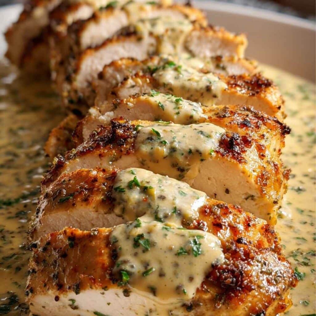 25 Pomysłów na Obiad z Kurczakiem – Szybko, Prosto i Pysznie 18 Soczysty kurczak w kremowym sosie czosnkowo‑ziołowym – prosty przepis krok po kroku
