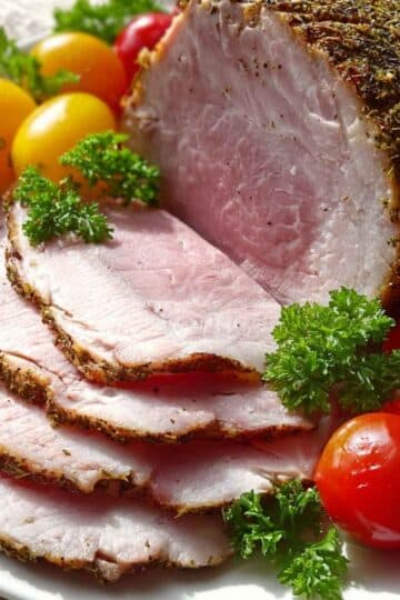 Domowa szynka pieczona w ziołach – soczysta i aromatyczna