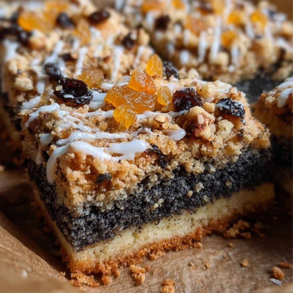 Ciasto makowe z kruszonką i bakaliami