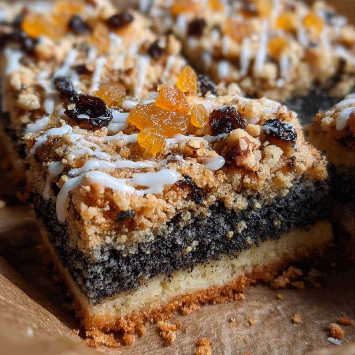 Ciasto makowe z kruszonką i bakaliami