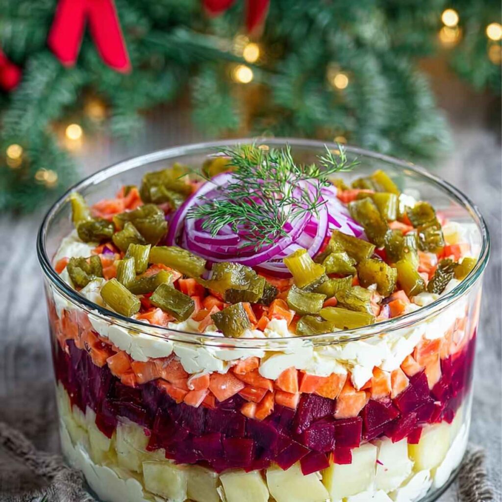 18 Sałatek na Wielkanoc, Które Znikną ze Stołu jako Pierwsze 19 Sałatka warstwowa świąteczna