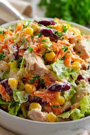 Sałatka obiadowa z kurczakiem