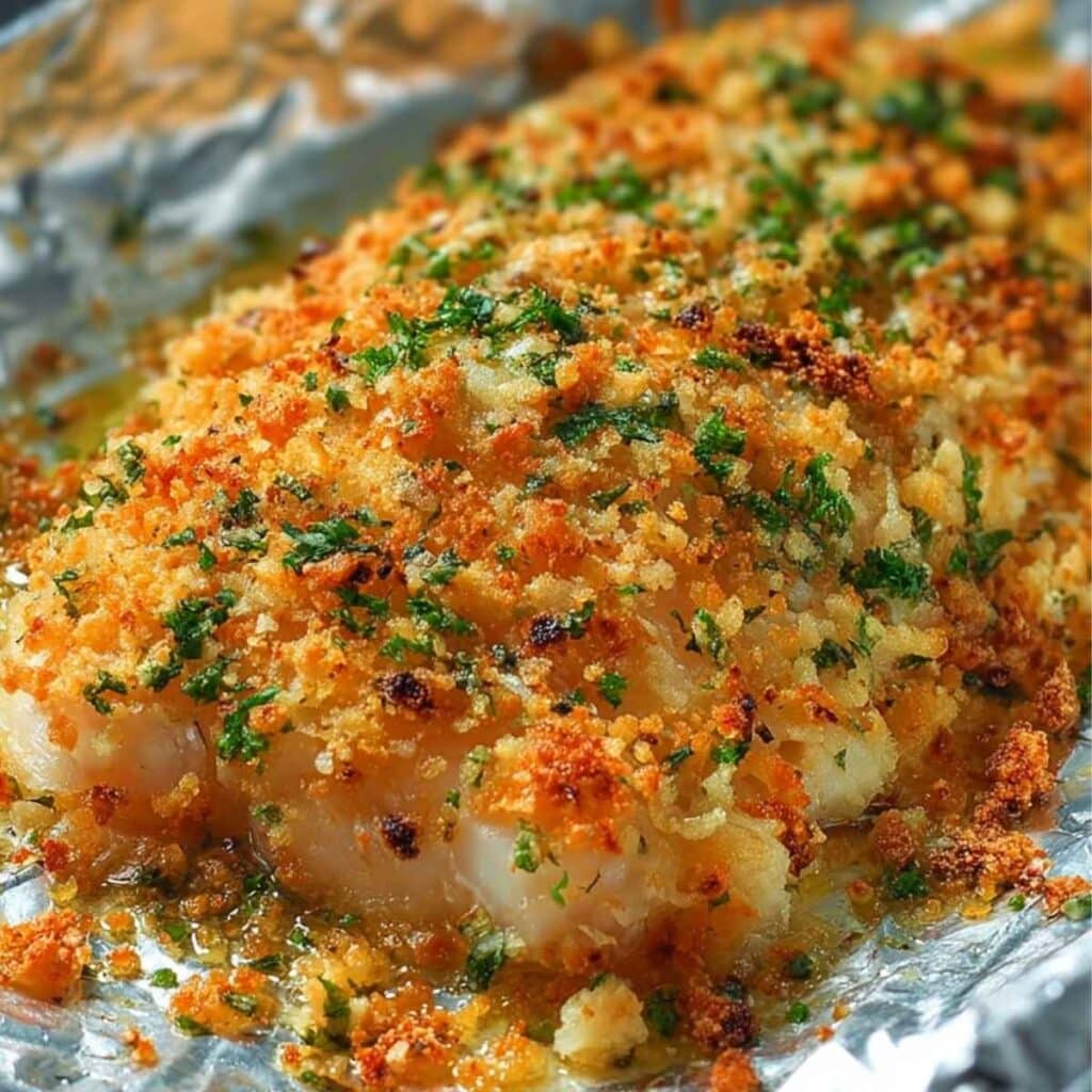 Ryba pod chrupiącą kruszonką