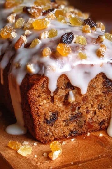 Piernik marchewkowy z lukrem i bakaliami