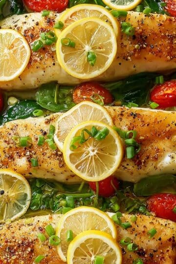 Pieczony dorsz z cytryną i warzywami – lekki, soczysty i pełen smaku