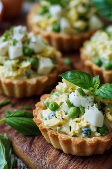 Babeczki z sałatką porowo-jajeczną