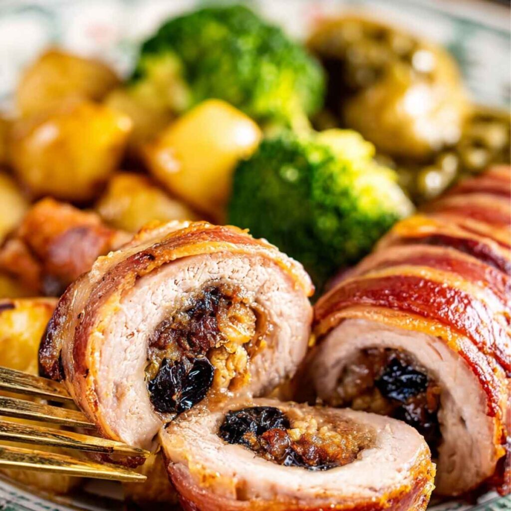 Roladki schabowe z boczkiem