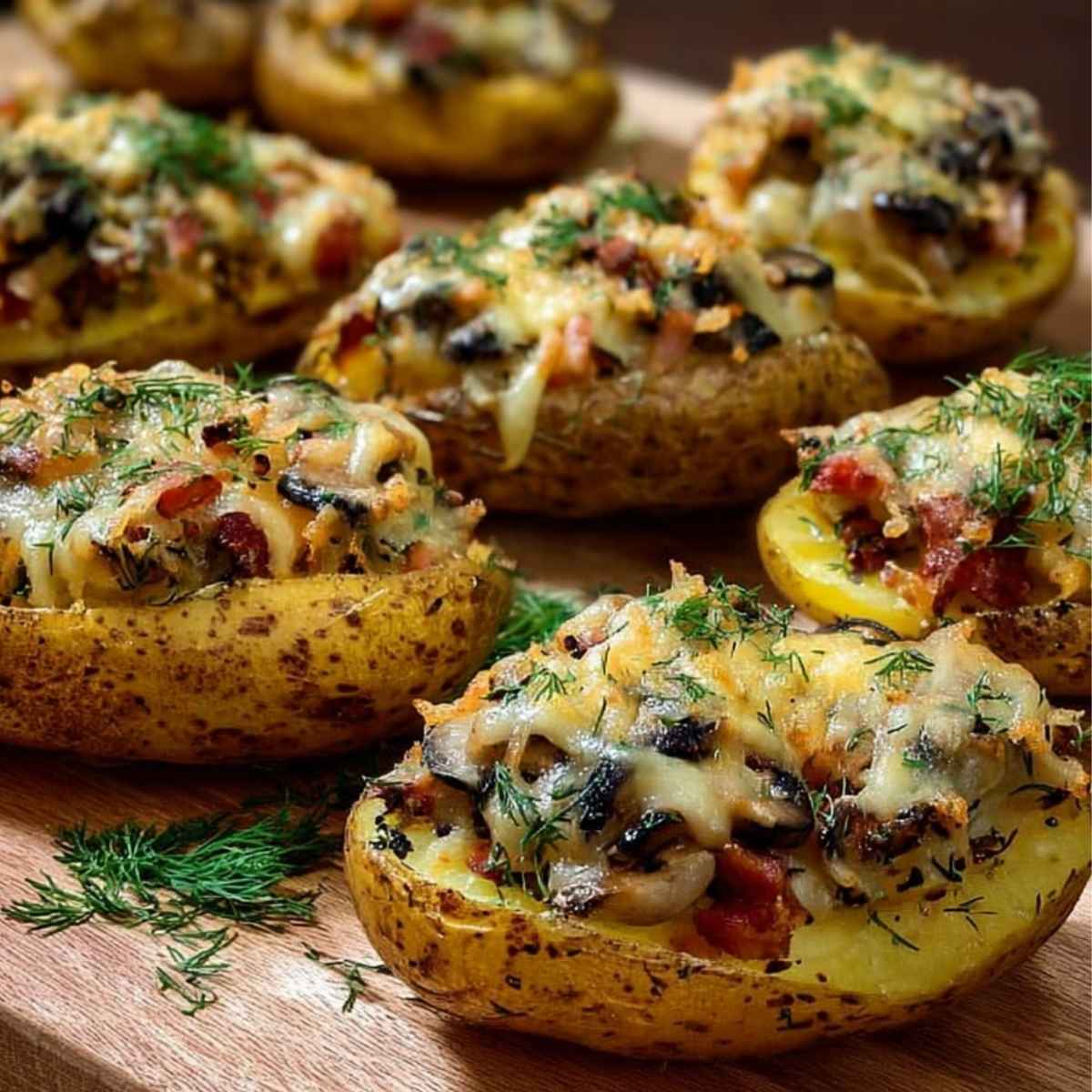 Ziemniaki faszerowane pieczarkami i boczkiem – hit na Sylwestra i Nowy Rok