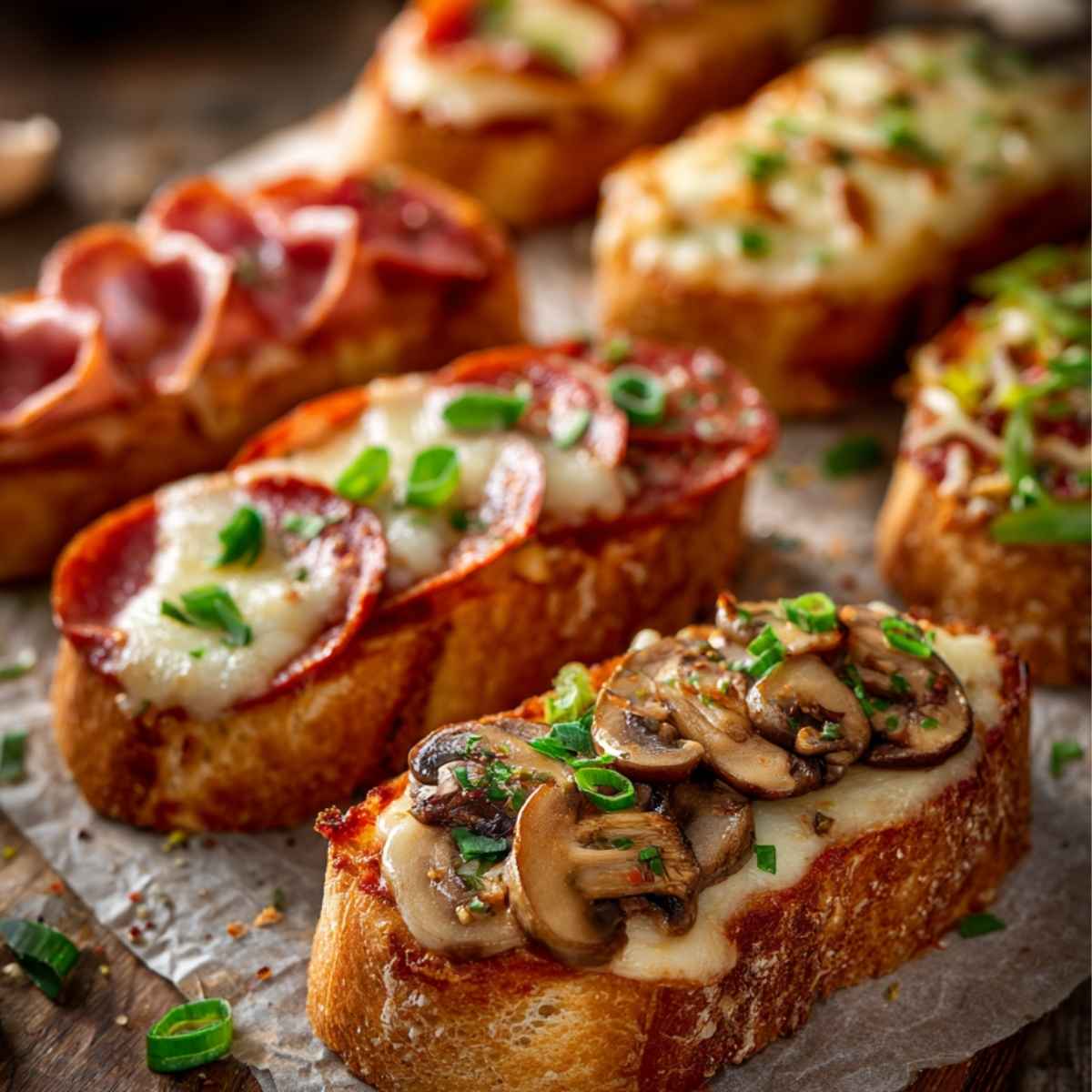 Zapiekane bagietki w kilku smakach