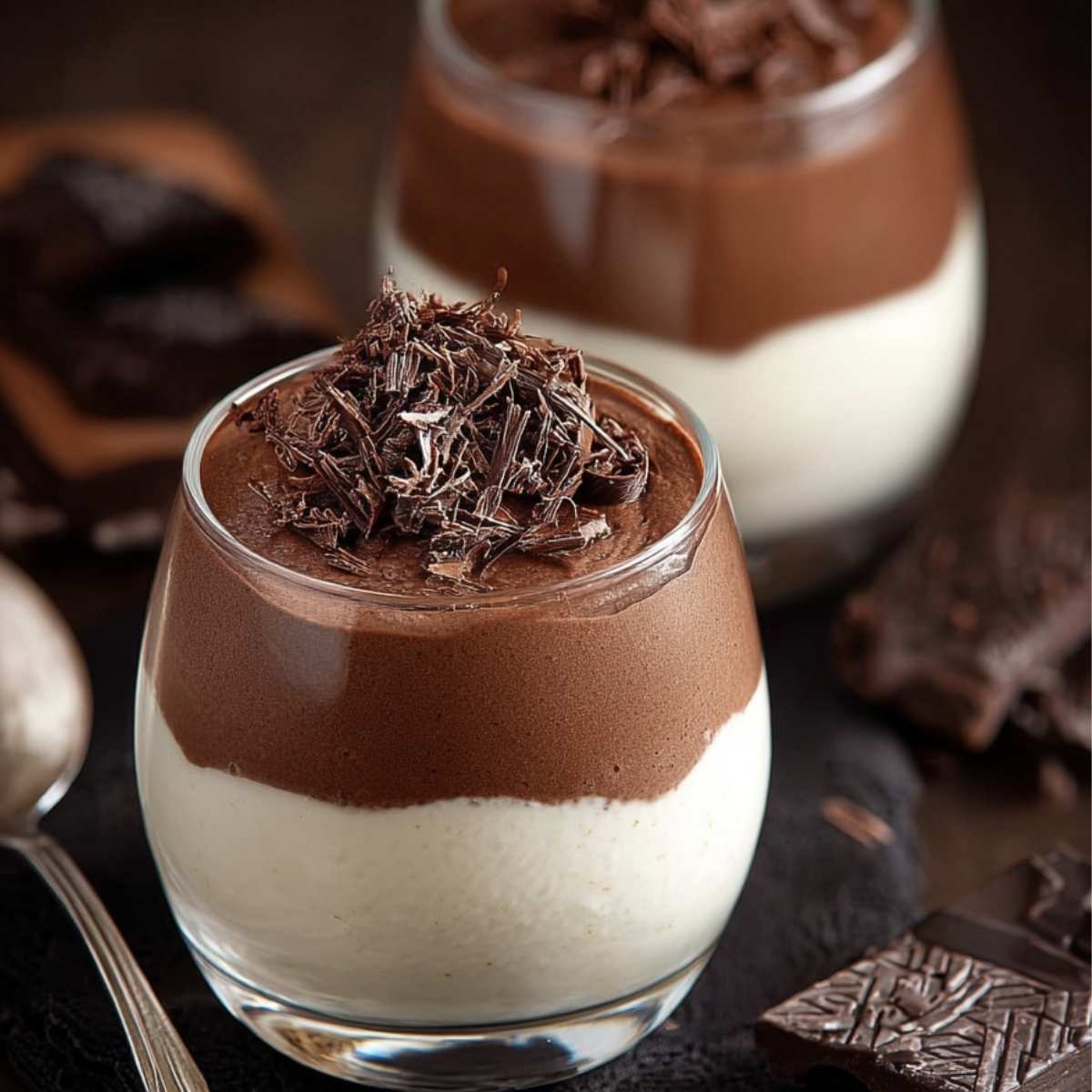 Czekoladowy mus – elegancki deser na Sylwestra i Nowy Rok 5 Czekoladowy mus w pucharkach
