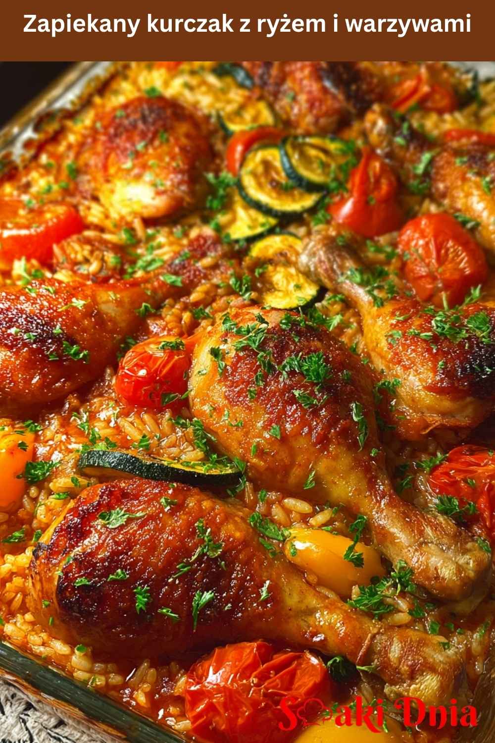 Zapiekany kurczak z ryżem i warzywami