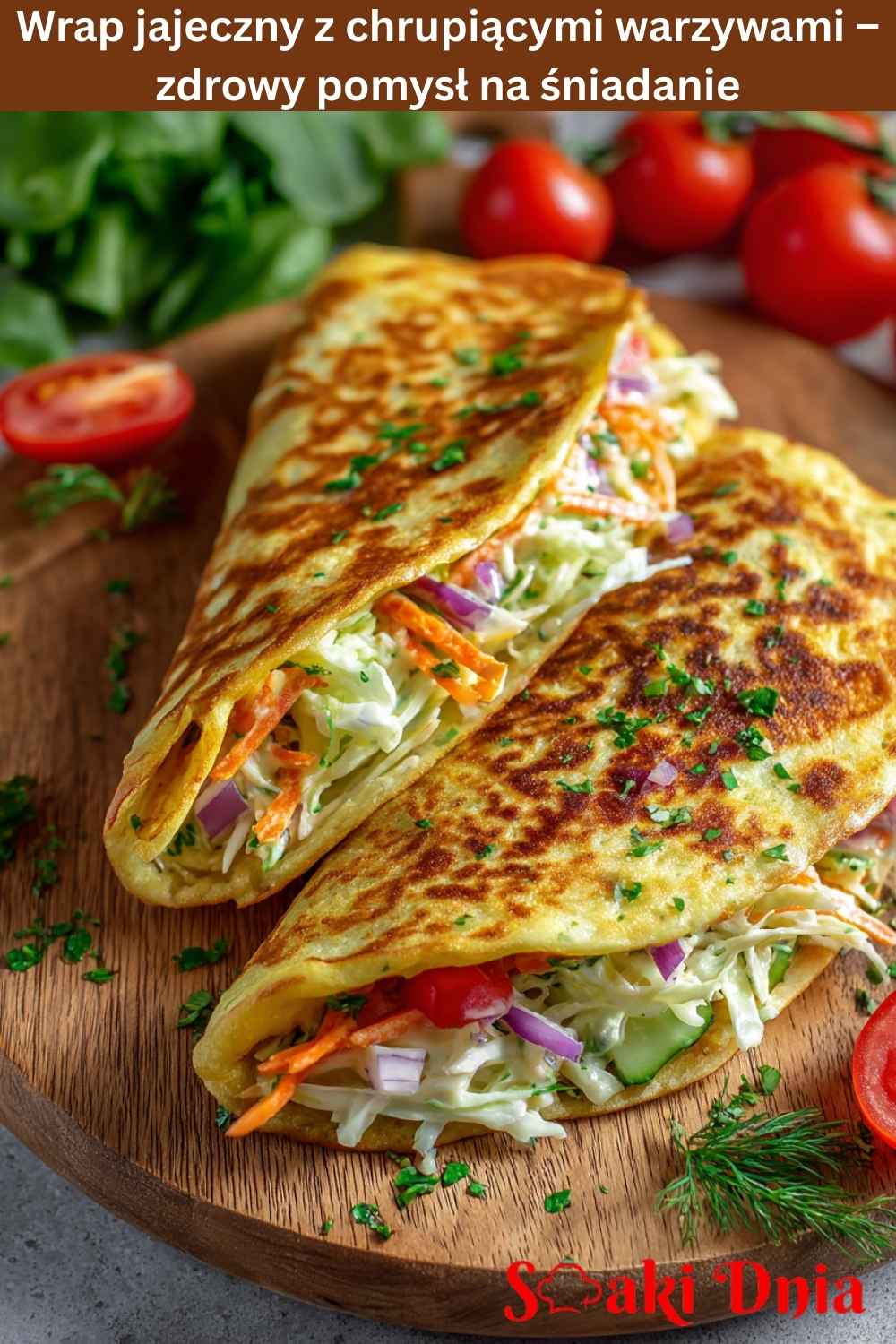 Wrap jajeczny z chrupiącymi warzywami – zdrowy pomysł na śniadanie