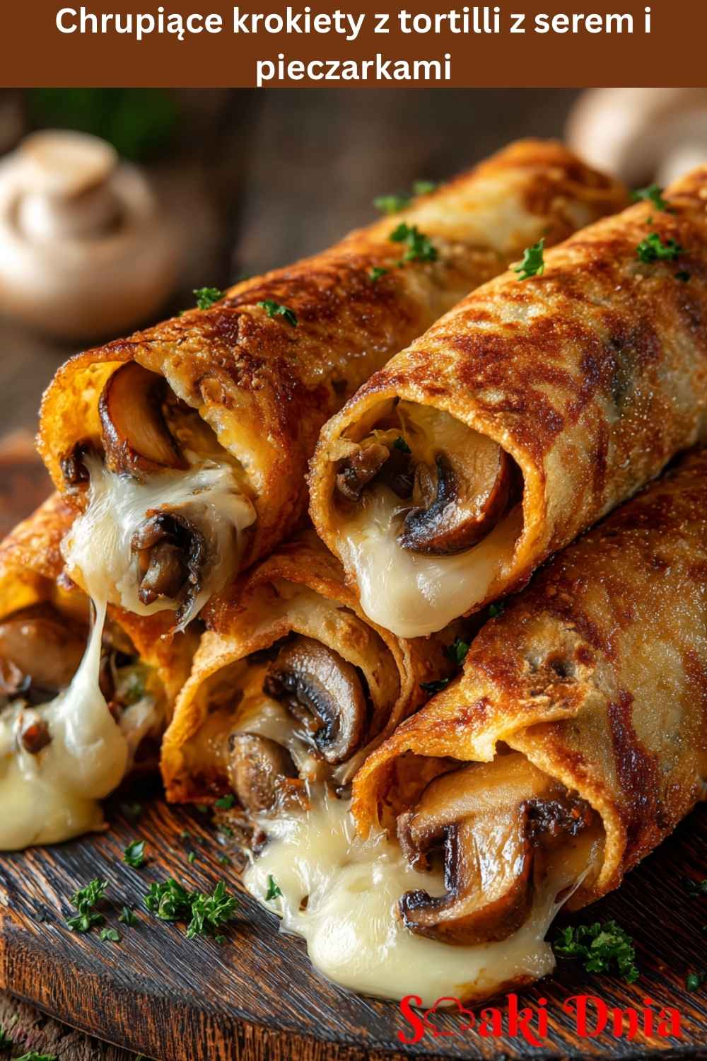 Chrupiące krokiety z tortilli z serem i pieczarkami – szybki hit na kolację 8 Krokiety z tortilli z serem i pieczarkami – chrupiące i szybkie