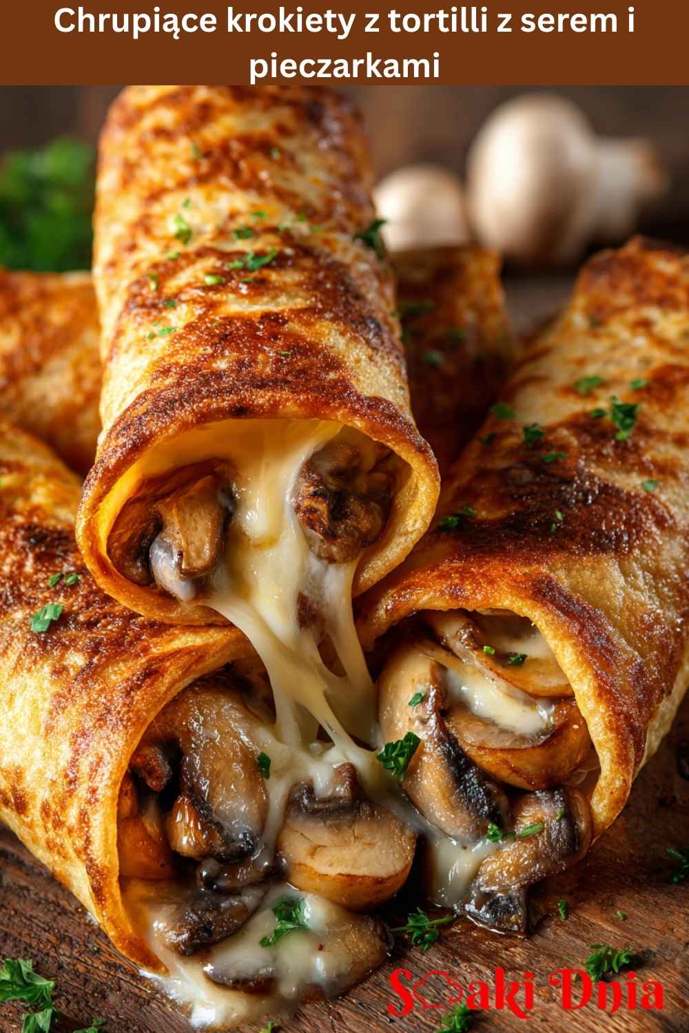Chrupiące krokiety z tortilli z serem i pieczarkami – szybki hit na kolację 7 Krokiety z tortilli z serem i pieczarkami – chrupiące i szybkie