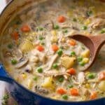 Kremowa zupa z kurczakiem, warzywami i pieczarkami – domowy obiad w jednym garnku 9 Kremowa zupa z kurczakiem, warzywami i pieczarkami