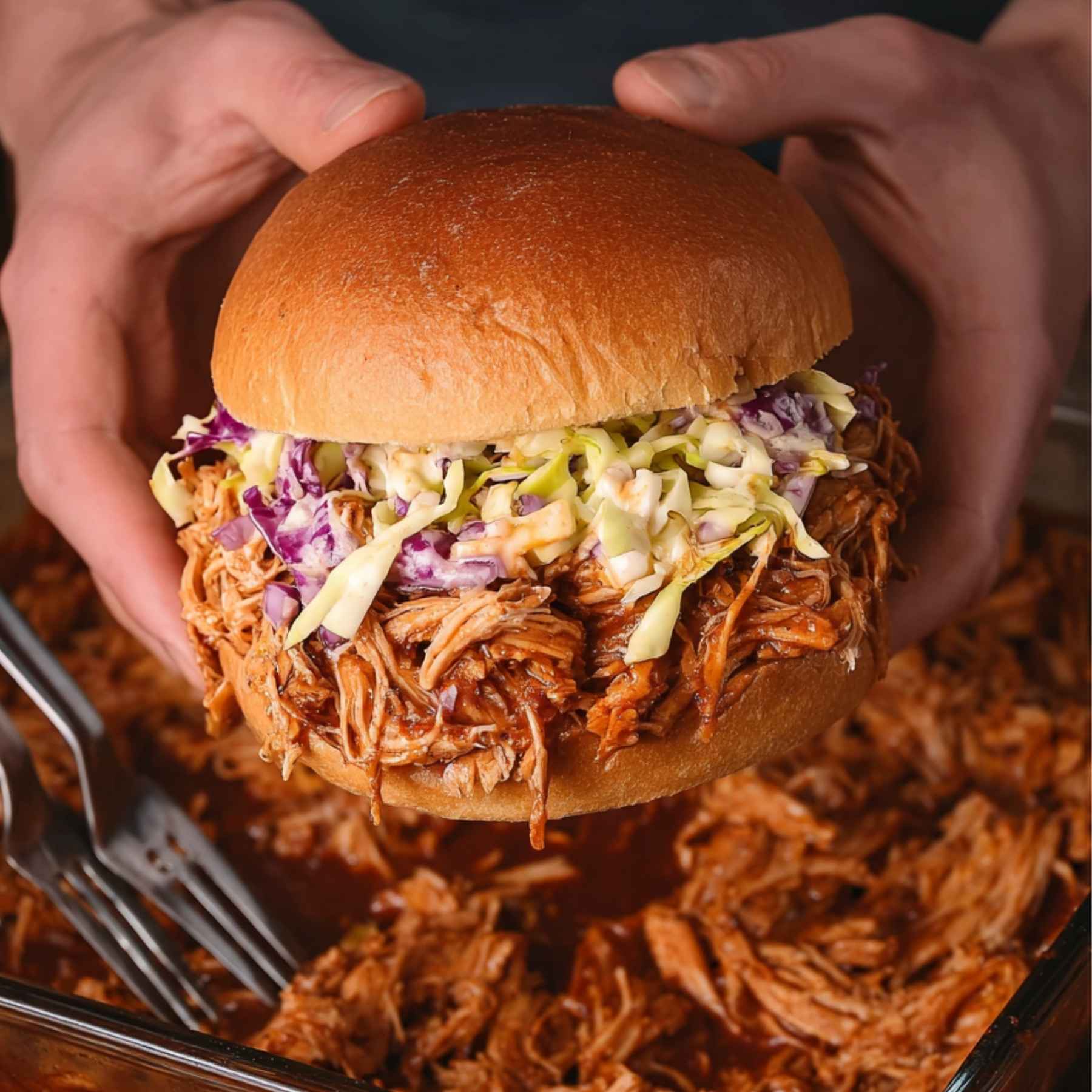 Pulled Chicken – szarpany kurczak do bułek, tortilli i na obiad