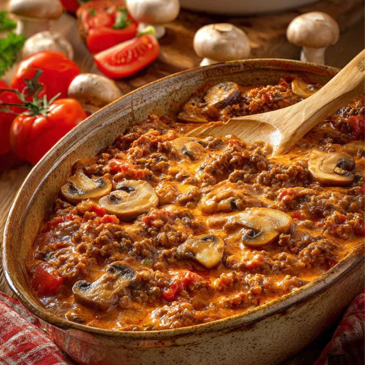 Kremowy kociołek z mięsem mielonym