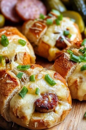 Bułeczki z kiełbasą i serem