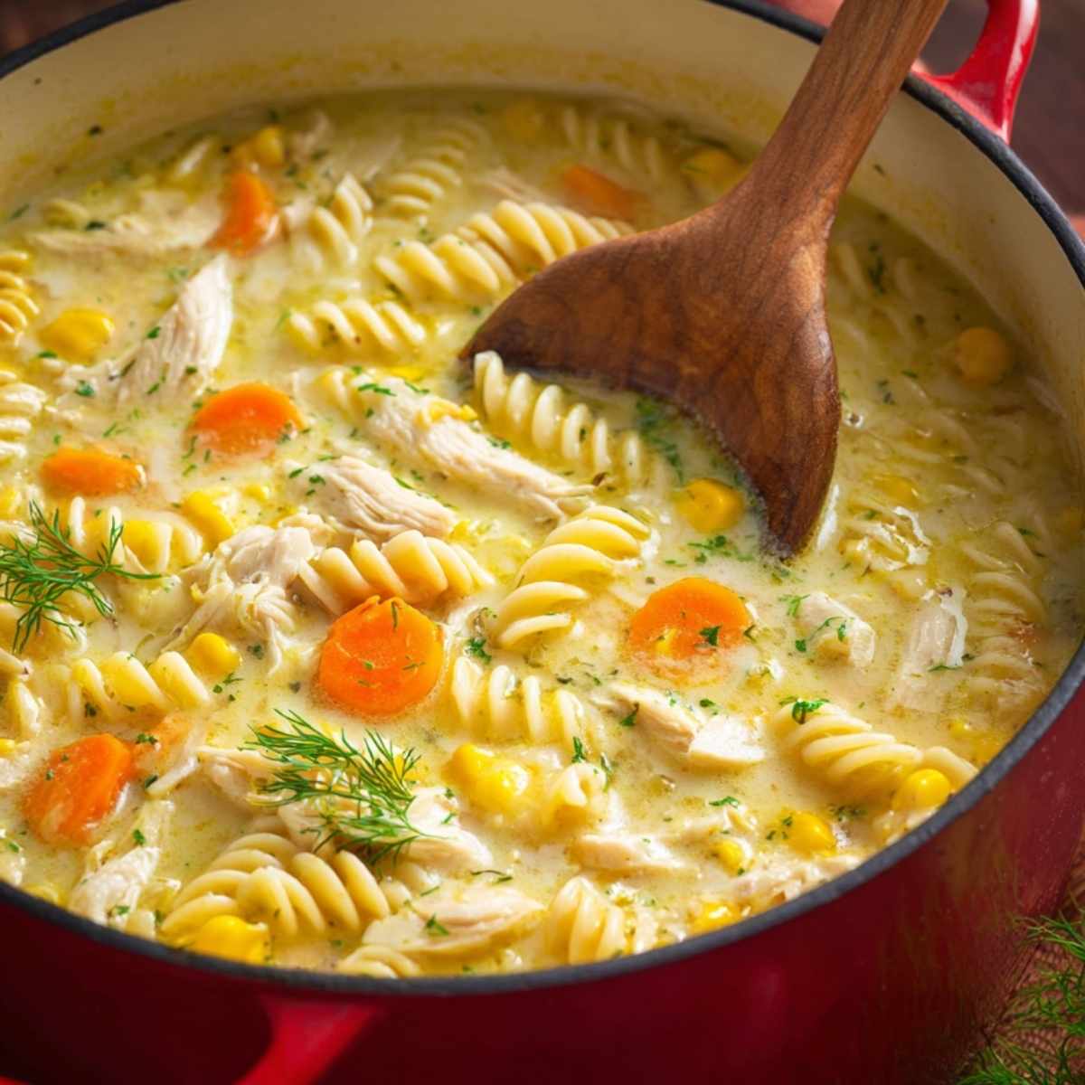 Kremowa zupa drobiowa z makaronem – delikatna, sycąca i domowa