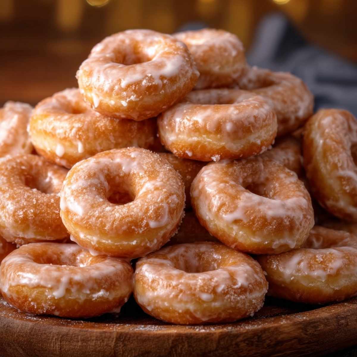 Klasyczne donuty drożdżowe z lukrem