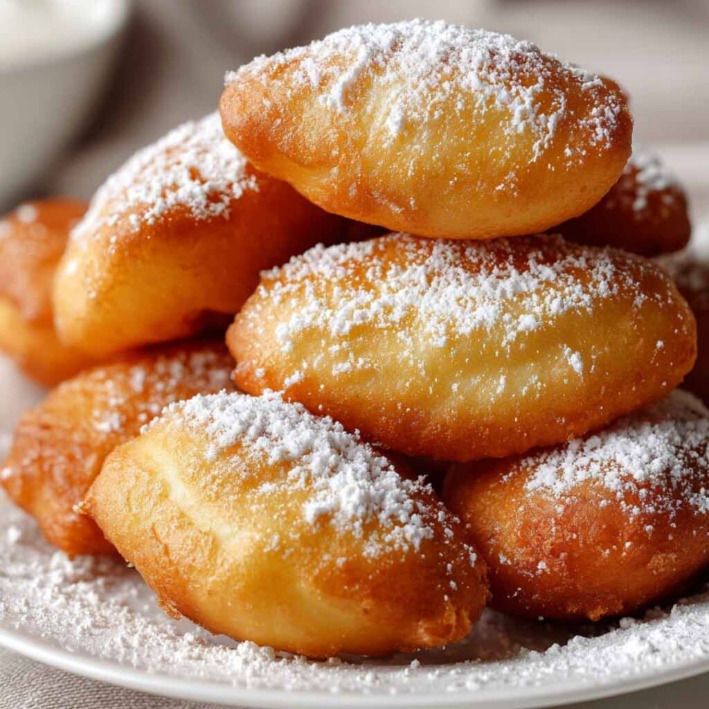 Jogurtowe mini pączki z jabłkiem