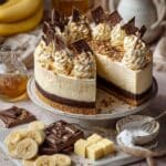 Mus bananowy z czekoladową warstwą i kruchym spodem