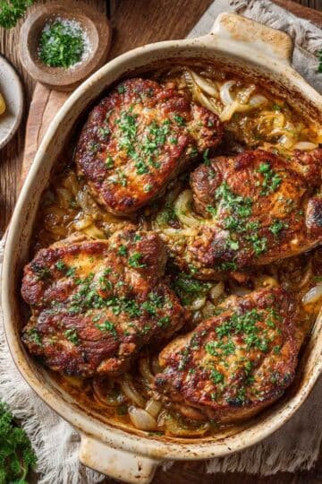 Pieczona karkówka w cebuli – soczysta i aromatyczna 19 Pieczona karkówka w cebuli