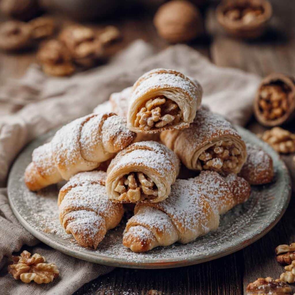 Rogaliki z orzechami włoskimi