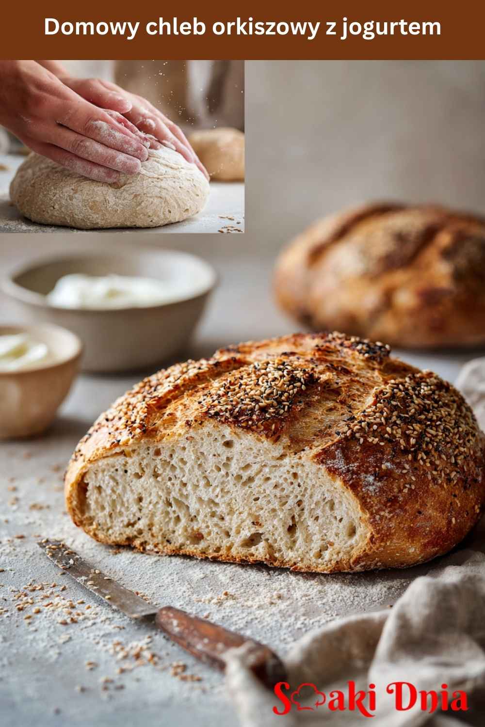 Domowy chleb orkiszowy z jogurtem – miękki i świeży