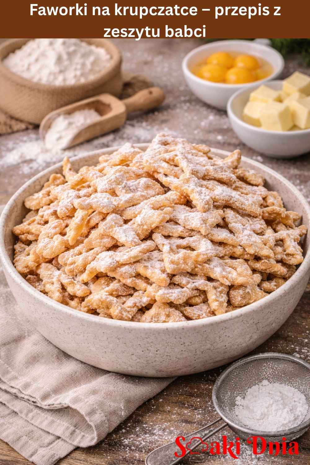 Faworki na krupczatce – przepis z zeszytu babci