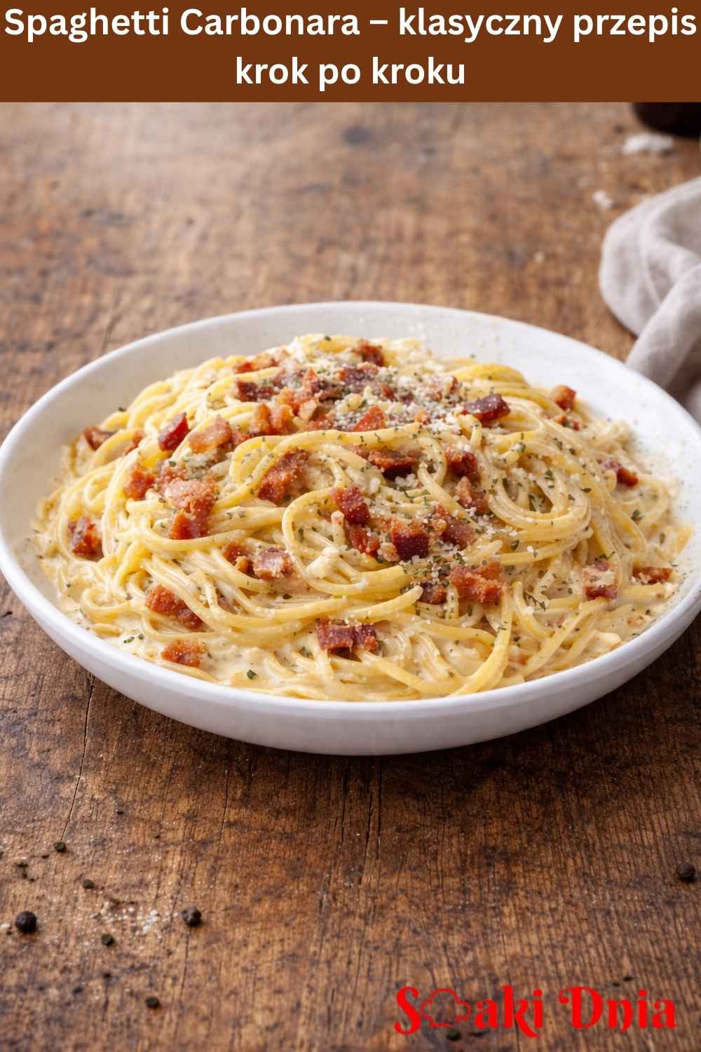 Spaghetti Carbonara – klasyczny przepis krok po kroku 8 Spaghetti Carbonara – klasyczny przepis krok po kroku