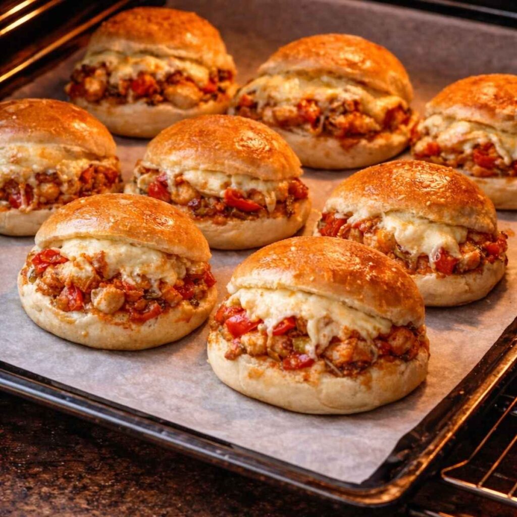 Zapiekane bułeczki z kurczakiem i papryką – sycąca kolacja dla całej rodziny