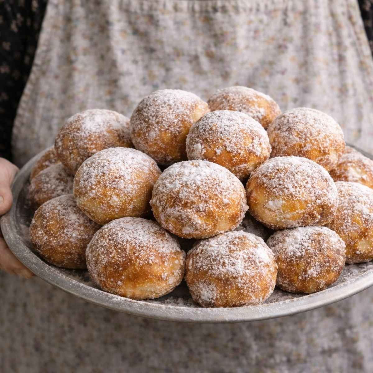 Duże pączki serowe bez drożdży – przepis babci