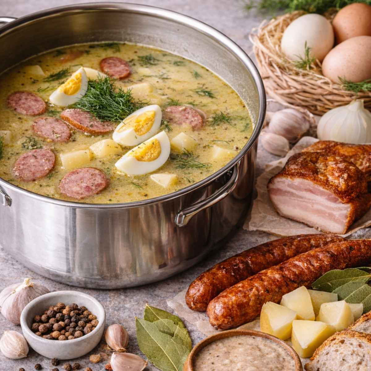 Żurek mojej babci – tradycyjny przepis na Wielkanoc 5 Żurek Mojej Babci na Wielkanoc