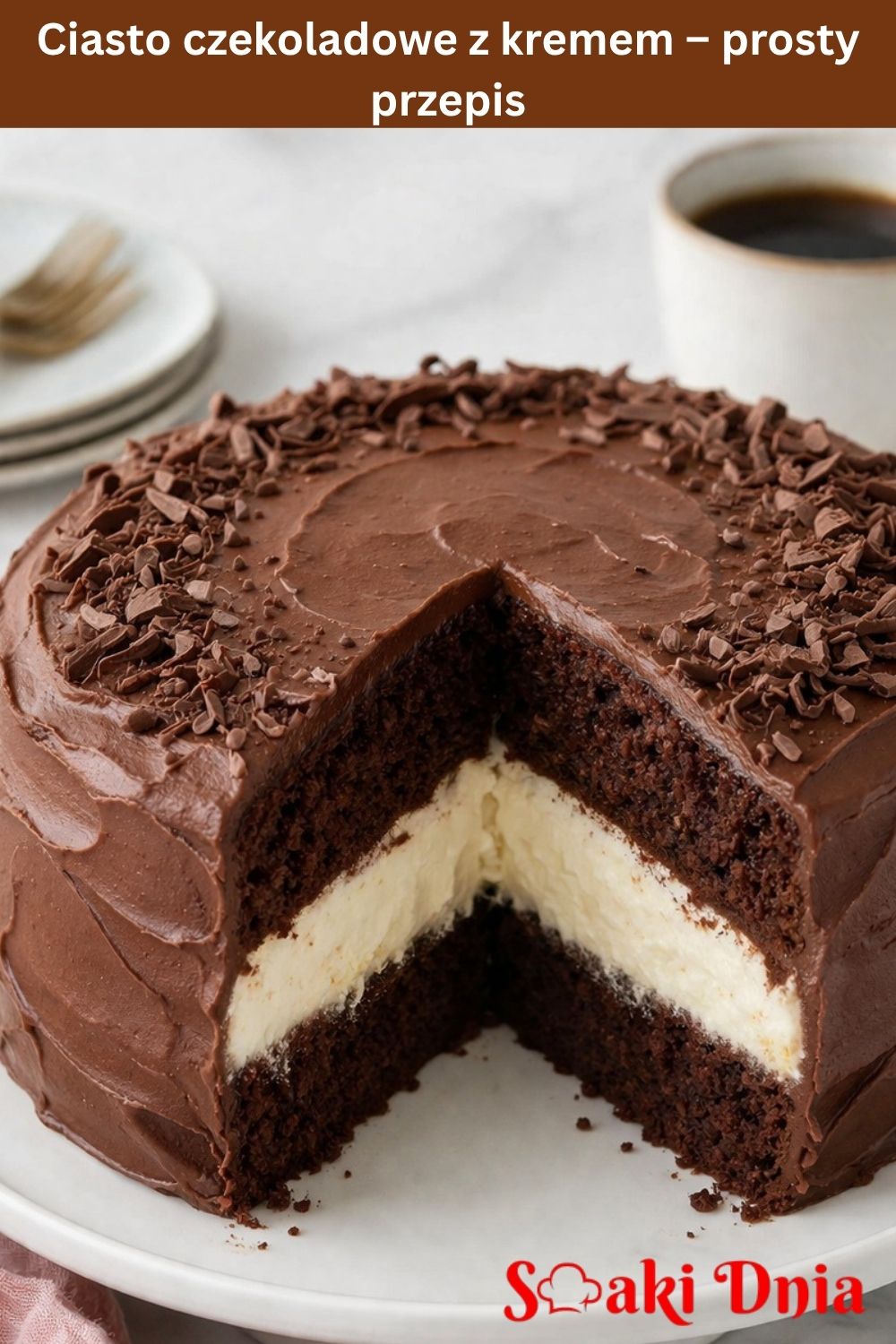 Ciasto czekoladowe z kremem – prosty przepis