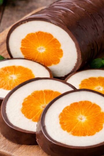 Roladka z mandarynkami – deser w 15 minut pracy 11 Roladka z mandarynkami w czekoladzie