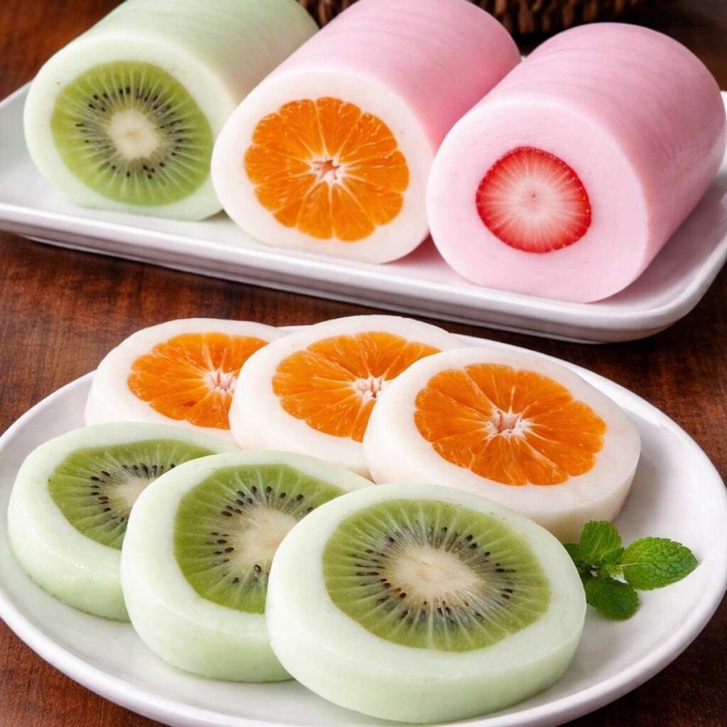 Roladki galaretkowe z owocami (bez pieczenia)