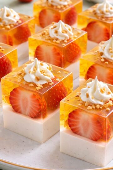 Kostki galaretkowo śmietankowe – prosty deser