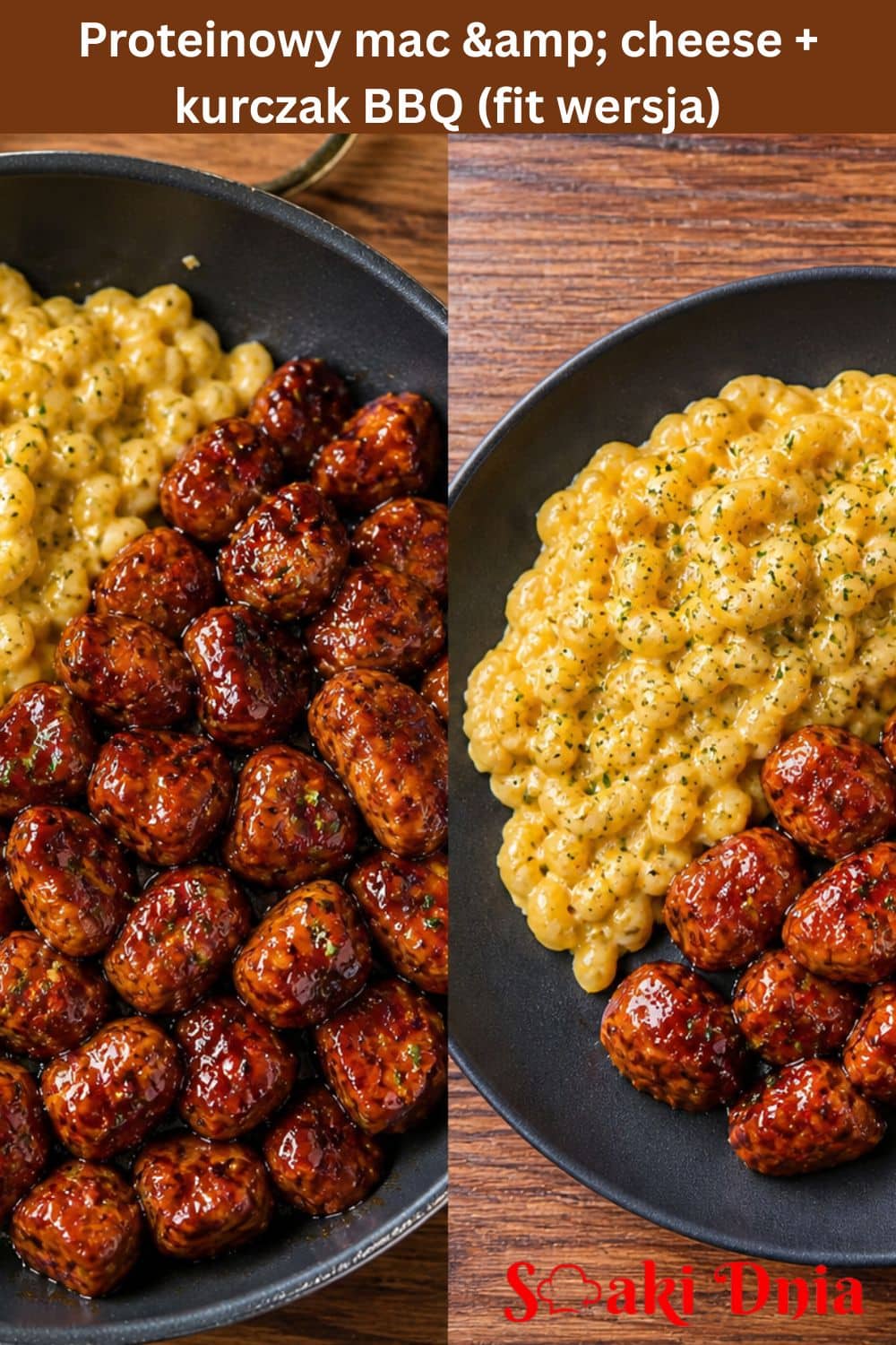 Proteinowy mac and cheese – fit przepis 7 Proteinowy mac & cheese + kurczak BBQ (fit wersja)