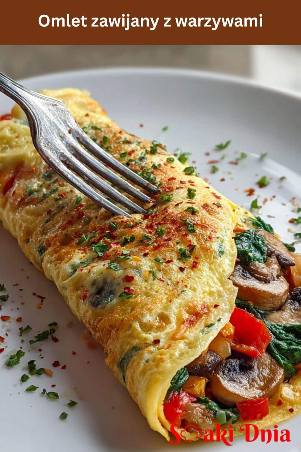 Omlet zawijany z warzywami 