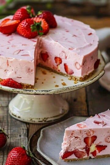 Truskawkowe ciasto jogurtowe bez pieczenia 13 Truskawkowe ciasto jogurtowe bez pieczenia