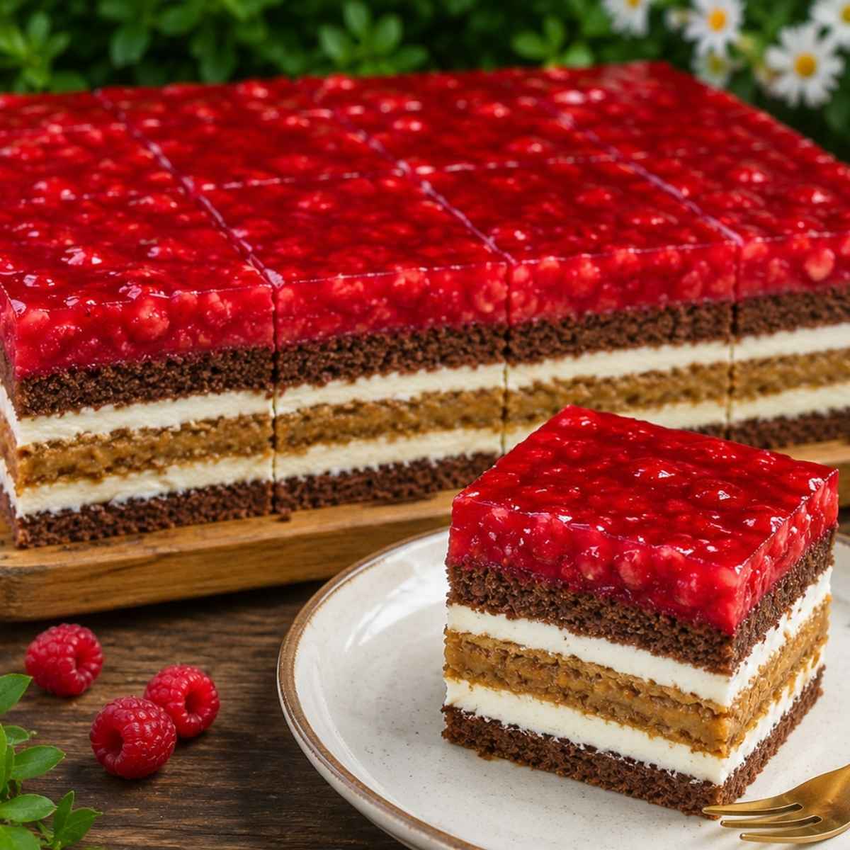 Ciasto Balladyna z kajmakiem – efektowny deser 5 Ciasto Balladyna z Kajmakiem i Malinami