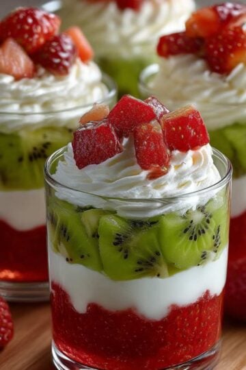Deserki z truskawkami i kiwi – szybki deser bez pieczenia 8 Deserki z Truskawkami, Kiwi i Kremem Mascarpone