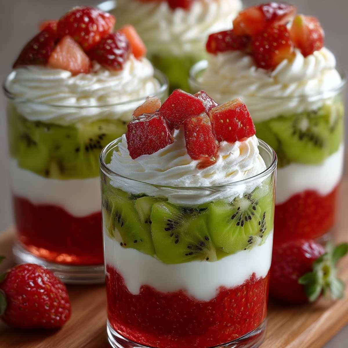 Deserki z truskawkami i kiwi – szybki deser bez pieczenia 1 Deserki z Truskawkami, Kiwi i Kremem Mascarpone